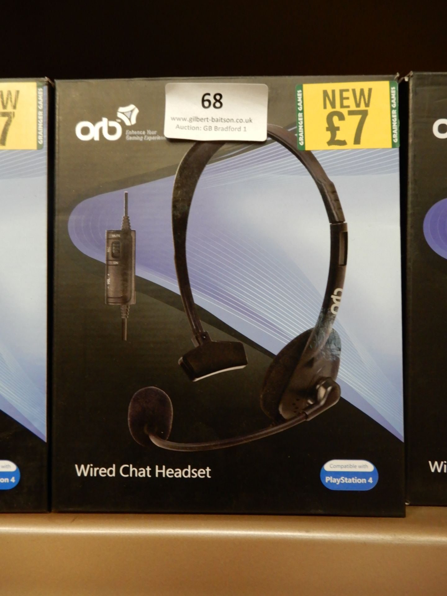 Four Orb Wired Chat Headsets (Compatible with PS4)