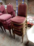 Six Stackable Square Framed Banqueting Chairs with