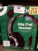 Four Orb Elite Chat Headsets (Compatible with Xbox