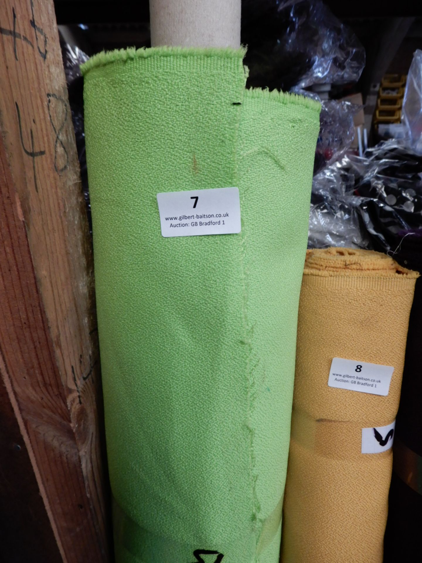 48" Width Roll of Lime Green Crepe Fabric Approx 1