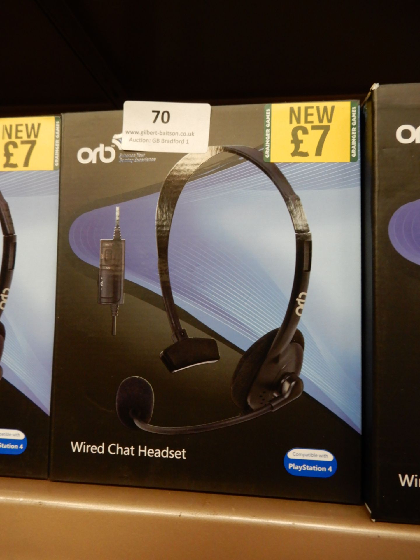 Four Orb Wired Chat Headsets (Compatible with PS4)