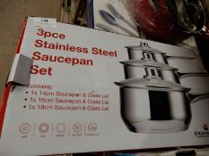 Three Piece Stainless Steel Pan Set