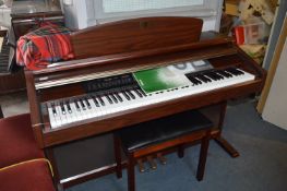 Mahogany Cased Yamaha Clavinova Electronic Keyboar