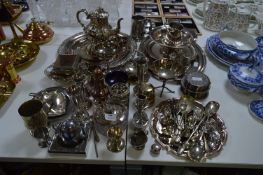 Large Quantity of Silver Plated Item, Trays, Tea S