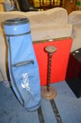 Folding Card Table Golf Bag and Smoker Companion