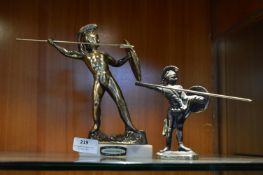Brass Effect Hellenic Art Spartan Figurines