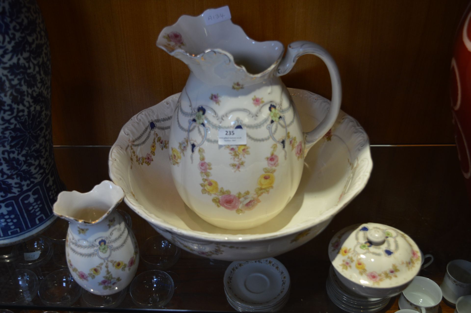 Floral Patterned Jug & Wash Bowl Set