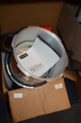 Box Containing Prestige Pressure Cooker, Wall Cloc