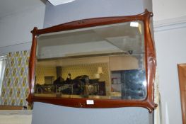 Mahogany Framed Bevelled Edge Wall Mirror