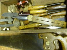 Box of Vintage and Antique Woodworking Tools