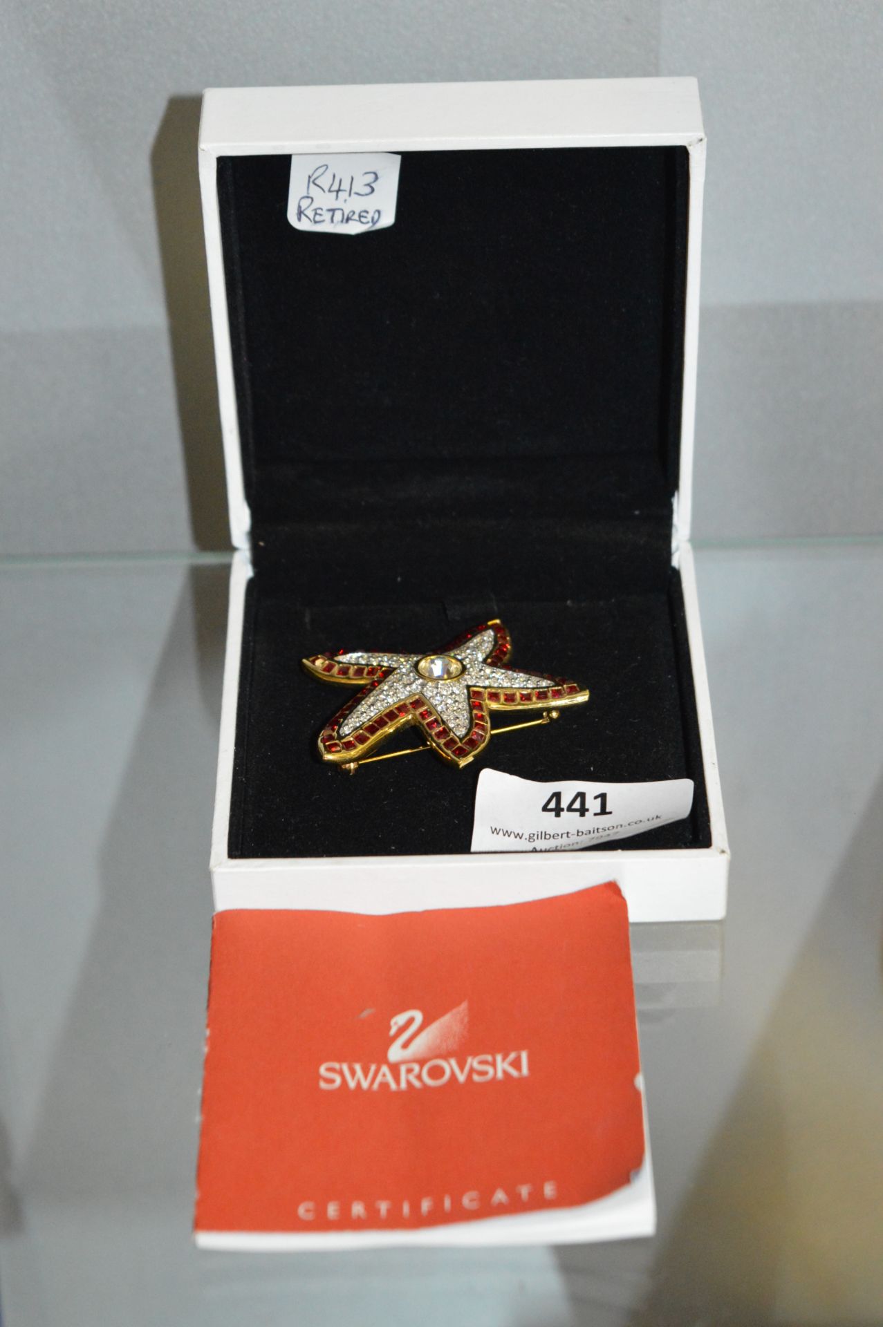 Swarovski Crystal Starfish Brooch