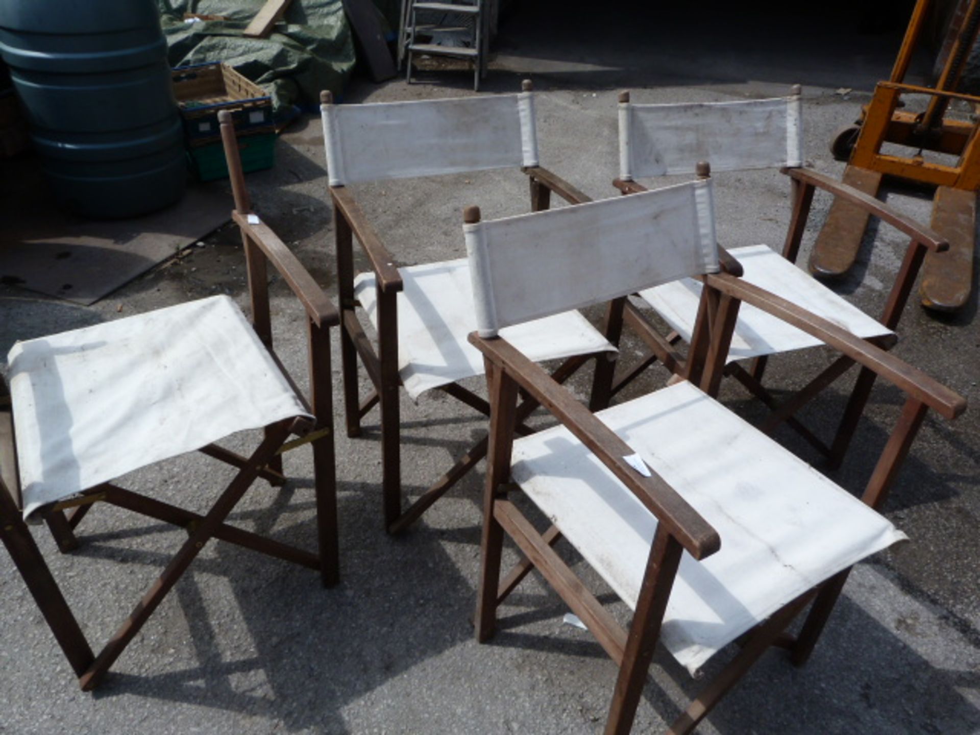 Four Directors Style Garden Chairs