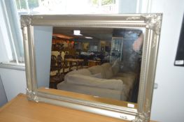 Silver Painted Framed Rectangular Wall Mirror
