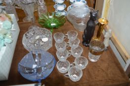 Glassware; Fruit Bowls, Vase, Cups, etc.