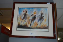 Framed Horse Racing Print - To the Post