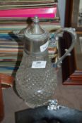 Silver Plated Glass Carafe Decanter