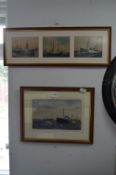 Two Framed Coloured Prints - Pilot Boat and Other