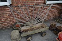 Large Wooden Plant Trough, Glazed Planters, Concre