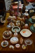Assorted Ornaments, Vases, Figurines, Pin Dishes,