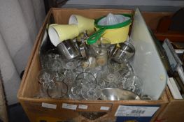 Box Containing Drinking Glassware, Mugs, etc.