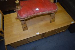 Light Oak Centre Coffee Table with Two Drawers