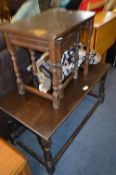 Oak Coffee Table and a Nest of Two Tables