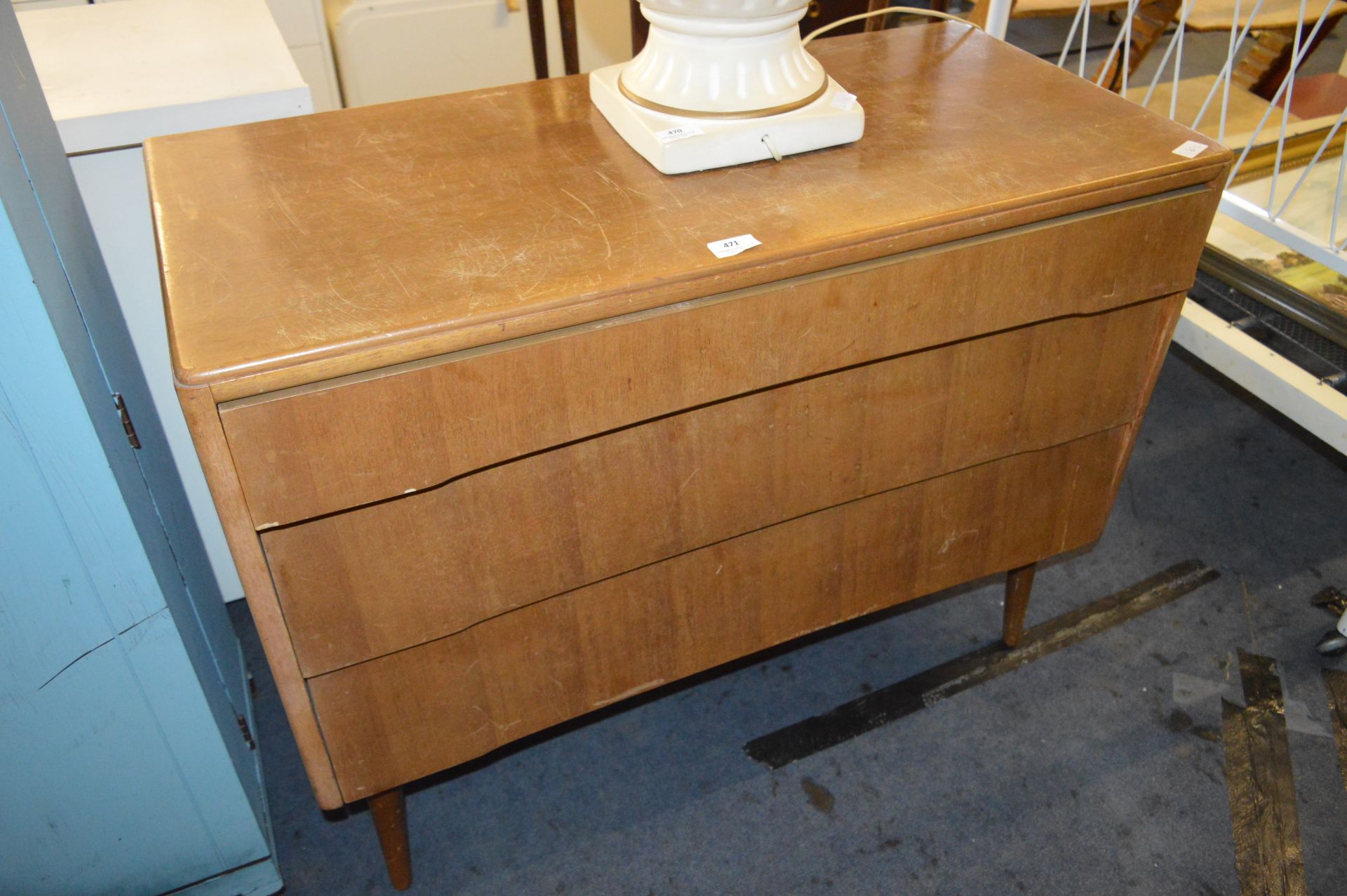 Avalon Teak Three Height Chest of Drawers