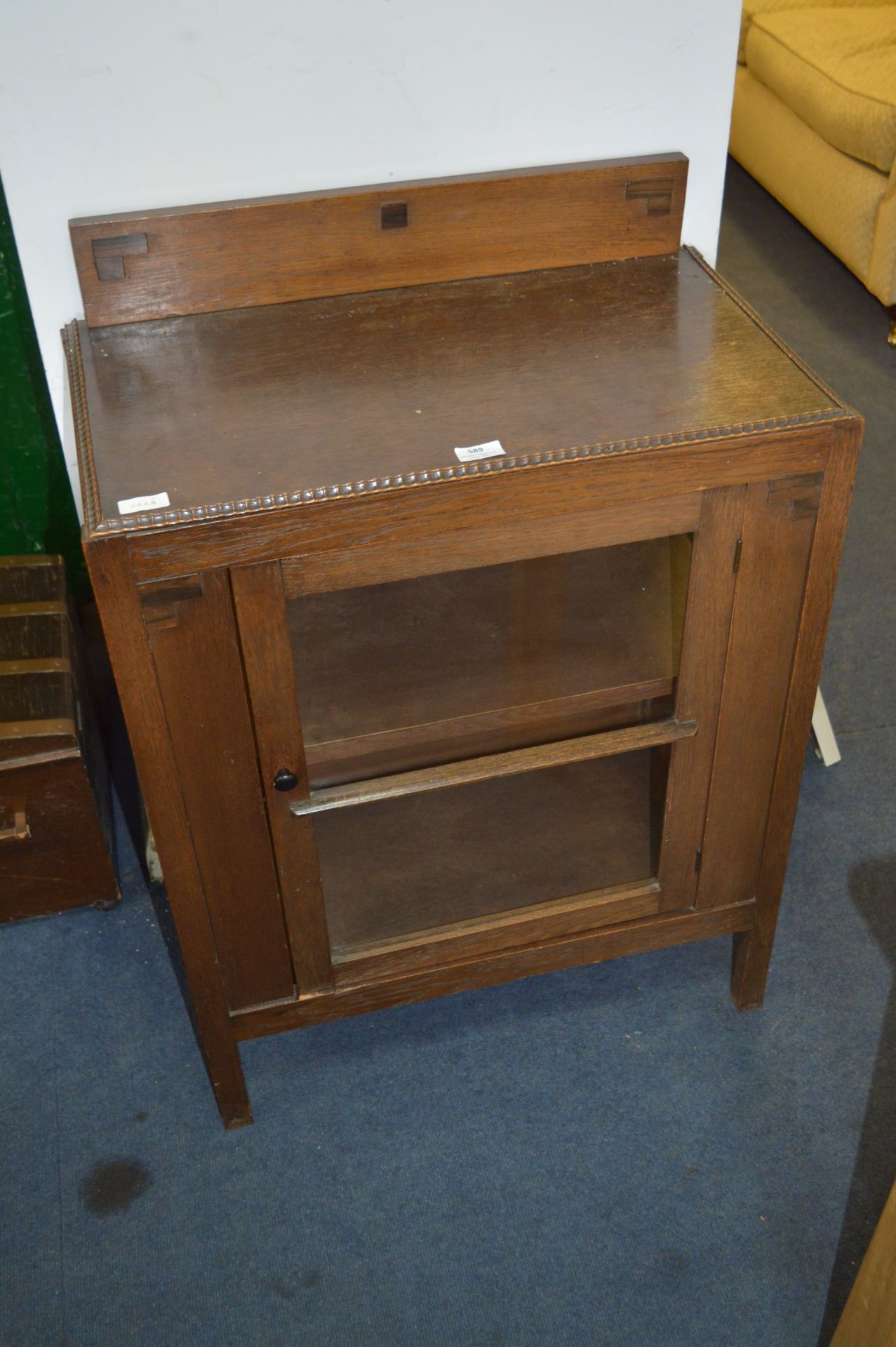 Art Deco Side Cabinet with Glazed Door