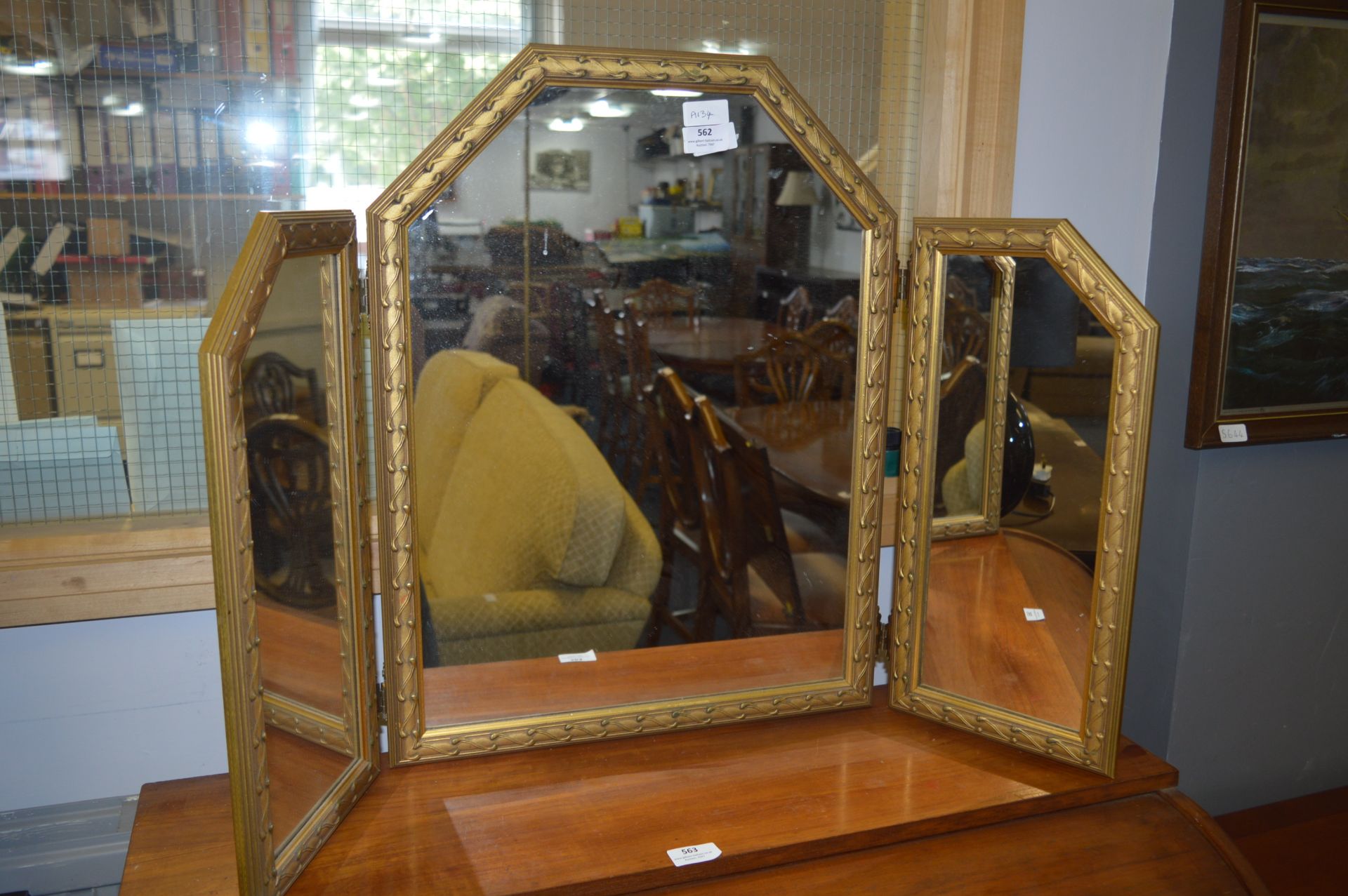 Gilt Framed Dressing Table Mirror