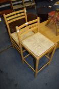 Beech Framed Barstool and Dining Chair with Ropewo