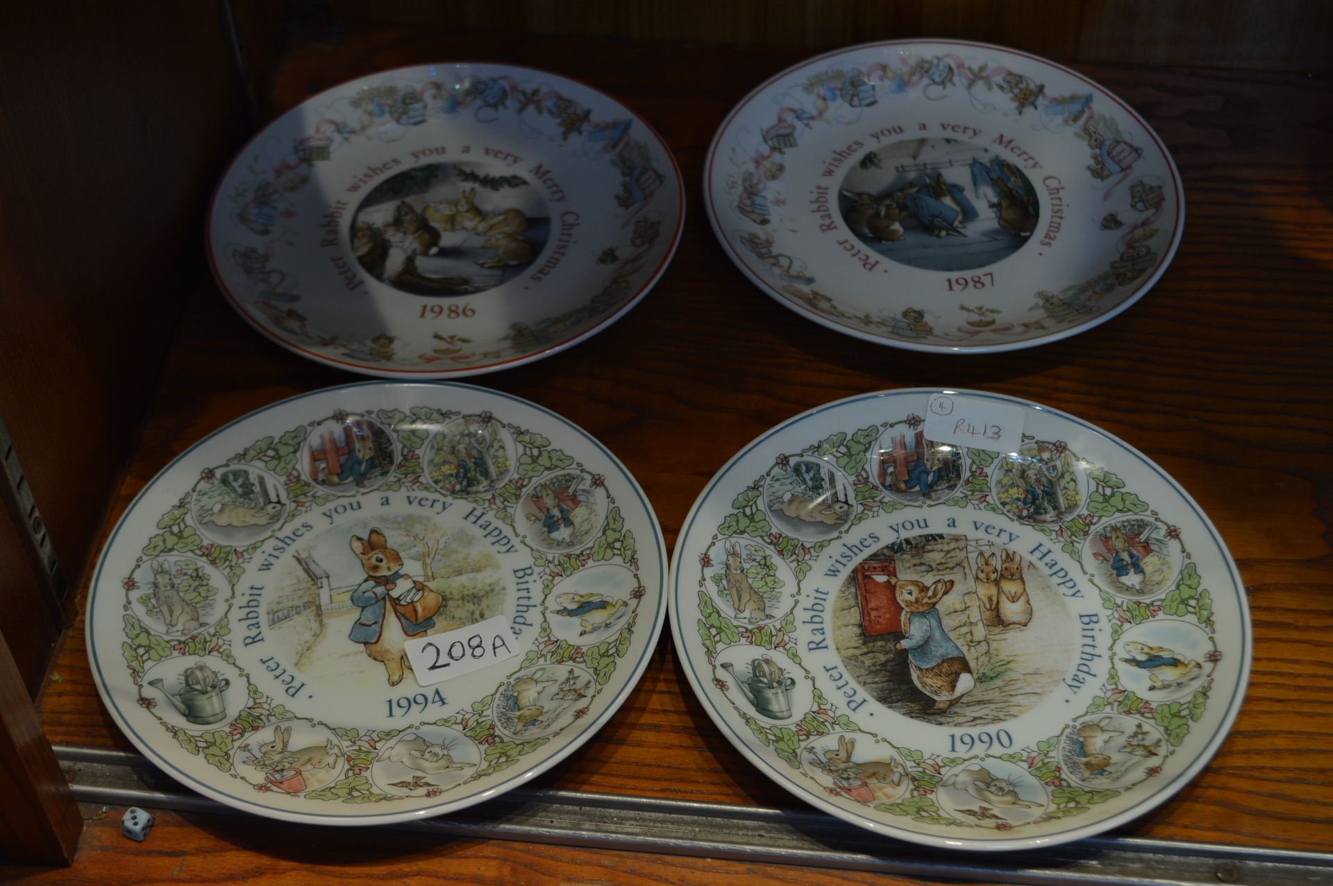 Set of Four Wedgwood Peter Rabbit Wall Plates
