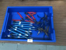 *Box Containing Long Nose Pliers, Cable Cutters, W