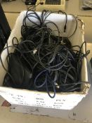 *Box Containing Assorted Audio and Microphone Cabl