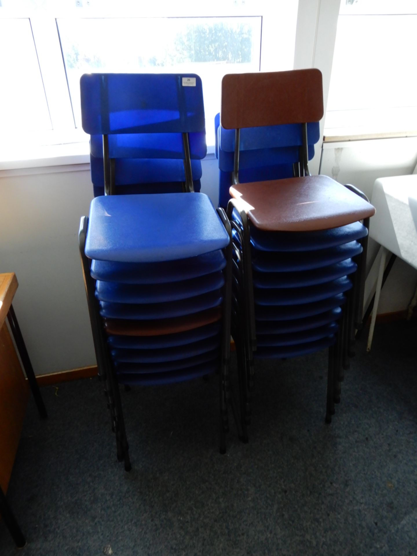 *Eighteen Stackable School Chairs