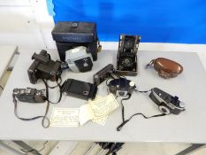 *Assorted Vintage Cameras Including Kodak, Polaroi