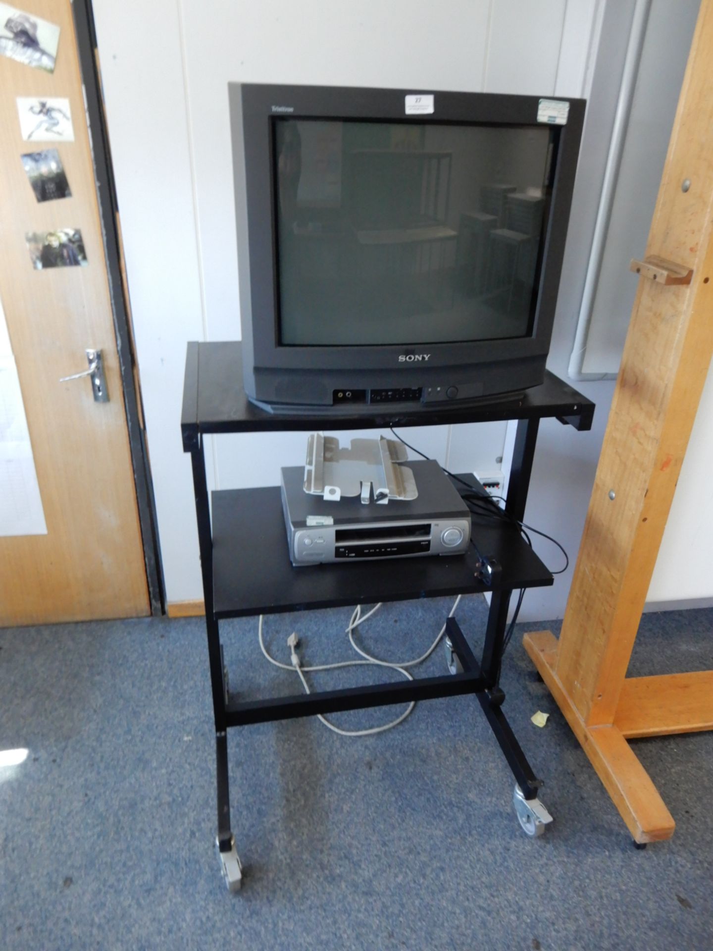 *Sony TV and a VHS Recorder on Stand