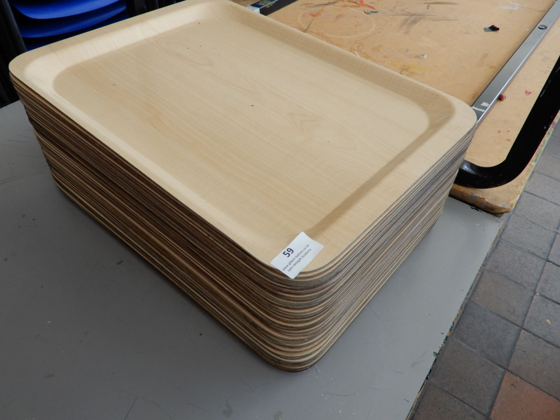 *Forty Simulated Wood Trays