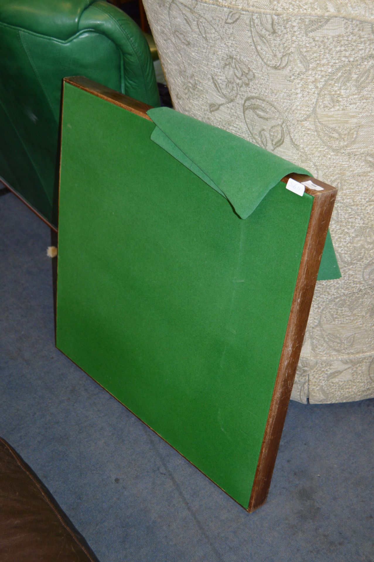 Folding Card Table with Green Baize Top