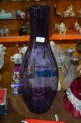 Large Purple Glass Vase