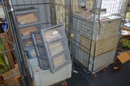 Two Cages; Large Quantity of Auto Sport Magazines