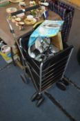 Four Wheel Shopping Basket and Contents of Kitchen
