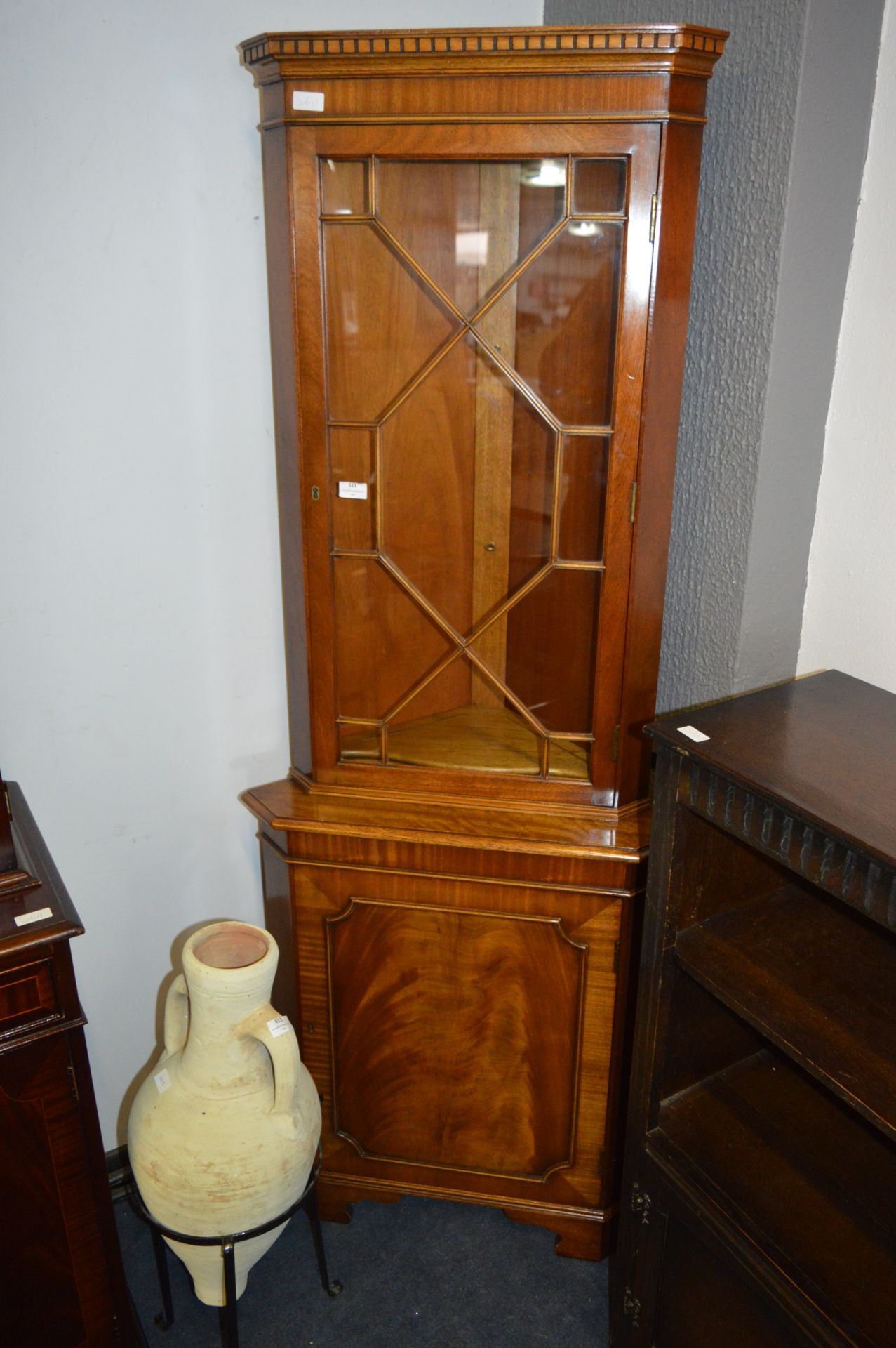 Mahogany Corner Display Unit