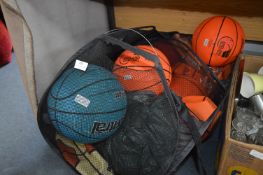Large Quantity of Basketballs, Rugby Ball, etc.