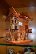 Malaysian House Wooden Alpine Cottage Money Box