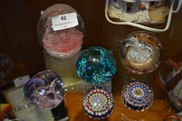 Selection of Six Glass Paperweights