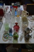 Glassware and Pottery Including Vases, Planters, S