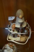 1970s Shelf Mushroom Stoneware Pottery Table Lamp