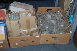 Two Boxes Containing a Large Quantity of Glass Che