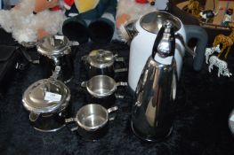 Old Hall Stainless Steel Tea Set, Soda Siphon and