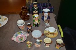 Collection of Toby Jugs, Royal Doulton Cup & Sauce